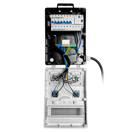 Rozdzielnica budowlana z kablem ECO-S/FI 32A 16A 2x230V Schuko Doktorvolt DV-9757-D