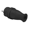Wtyczka gumowa prosta 16A 230V czarna Schuko 3101-301-0300