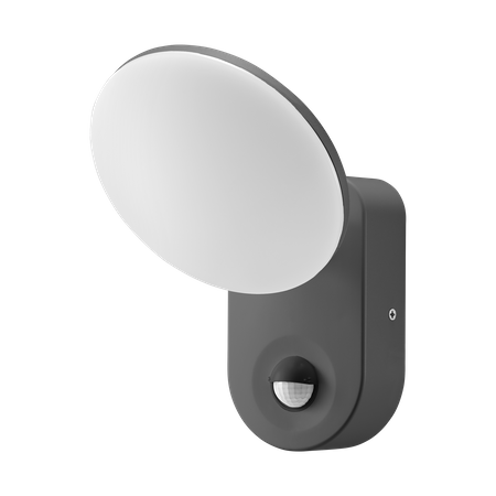 RIOLIT LED 15W oprawa ogrodowa z czujnikiem ruchu 1100lm IP65 4000K szara AD-OP-6206GLPMR4