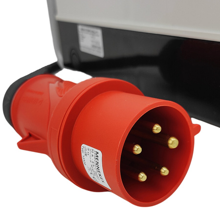 Rozdzielnica budowlana 32A 16A skrzynka elektryczna na stojaku z kablem 2x230V Schuko Doktorvolt ECO-S/FI SKHU DV-0403-D