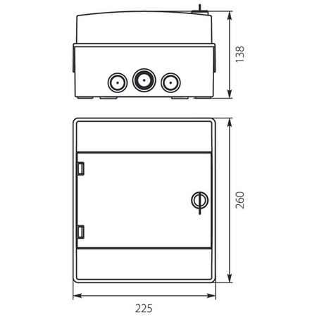 Rozdzielnica hermetyczna natynkowa RH-6/Z Elektro-Plast 36.4 4019