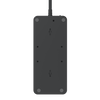 Listwa przepięciowa 6x gniazdo Schuko 3x USB-A 1x USB-C czarna W-00354