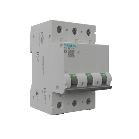 Wyłącznik nadprądowy 3P B 25A 6kA AC VDE Siemens 5SL63256