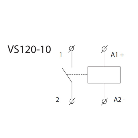 Stycznik modułowy 230V Ith 20A styki 1NO 230V ELKO VS120-10 230V AC/DC