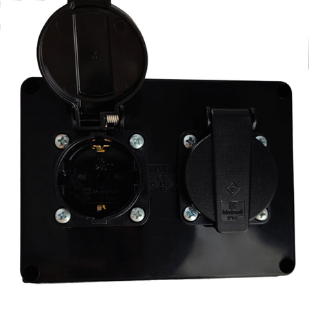 Puszka hermetyczna z gniazdami 230V Schuko IP54 Marlanvil 6.82105