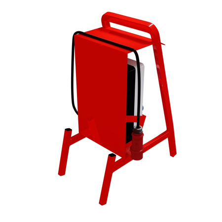 Rozdzielnica budowlana na stojaku zabezpieczenia Siemens pTD-S/FI SET przenośna z gniazdami 32A 16A CEE MENNEKES 4x230V rozdzielnia elektryczna na budowę skrzynka elektryczna z zabezpieczeniem Schuko Doktorvolt DV-6221-D