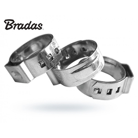 Bradas 10 szt Obejma zaciskowa 9,3-11,3mm 5mm opaska z jednym uchem W304 nierdzewna BY449-113