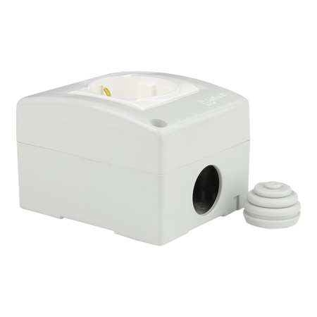 Gniazdo natynkowe szare IP40 M-L Schuko 1470.D