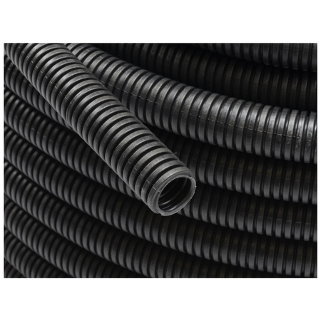 Rura karbowana z drutem 40mm czarny peszel 750N 25m UV osłona kabli PVC FEPMPF40