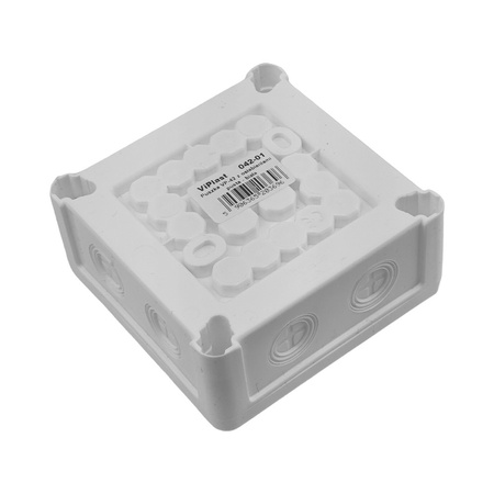 Puszka Natynkowa 8-wlotowa pusta VIPLAST BIAŁA IP55 04 042-01