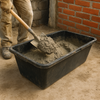 Kastra budowlana prostokątna 60L czarna z regranulatu PP/PE pojemnik na zaprawę beton klej odporna wiadro pojemnik donica kalfas DV-5619