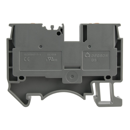 Złączka szynowa przelotowa zaciskowa szara 6mm2 1P UL DS6-01P-11-00A(H)