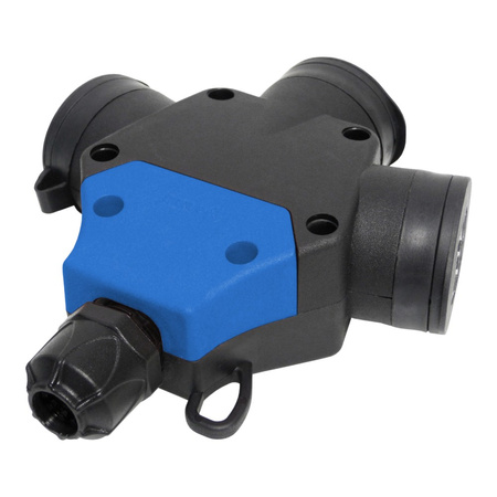Jednofazowe gniazdo trójdrożne 3x16A 230V schuko IP44 rozgałęźnik TpE 3101-314-0300