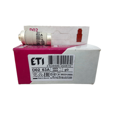 Wkładka topikowa ETI porcelana D02 63A/400V 002212005