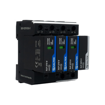Ogranicznik przepięć typ 2 40kA SLP-275 V/3+1 do 255V DC szyna DIN warystorowy ochronnik przepięciowy dla niskiego napięcia A01946