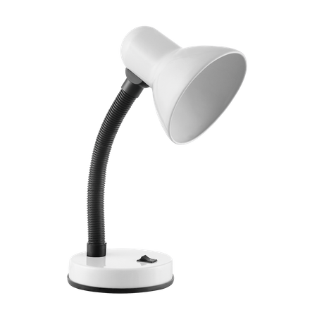 FUPI lampa biurkowa 40W E27 stal + tworzywo biała DL-4/W