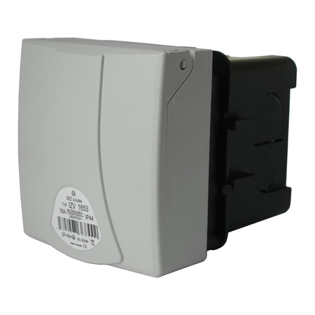 Gniazdo ścienne CEE z puszką podtynkowe 16A 400V 5P IZV 1653