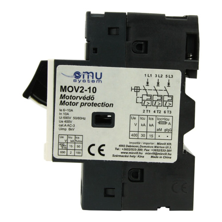 Wyłącznik silnikowy MOV2 6-10A XBS MOV2-10