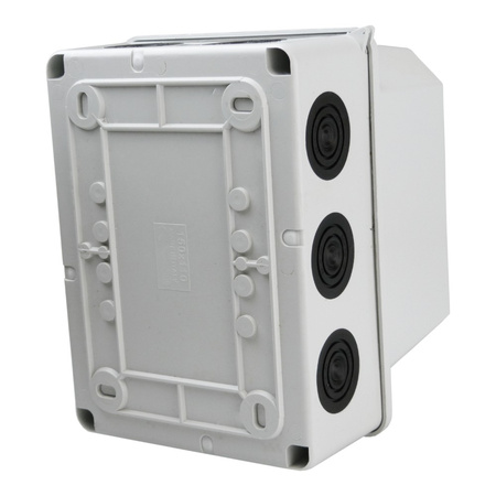 Puszka natynkowa z dławikami wym/wew 190x145x135 mm 10membran z wysoką pokrywą IP66 M-L 009.PG.CA.G