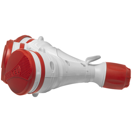 Trójdrożne gniazdo Schuko IP44 3×2P+Z 16A 250V szaro-czerwone GN-X3/44S W-01163