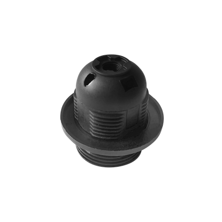 Oprawka termoplastyczna E27 z kołnierzem czarna LH/E27-2/B