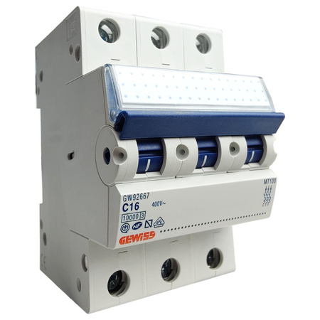 Wyłącznik nadprądowy C16A 3p 10kA VDE PR63 GEWISS GW92667