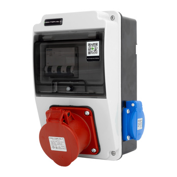 Rozdzielnica budowlana XS 16A 2x230V wyłącznik nadprądowy SIEMENS erbetka IP44 Doktorvolt  DV-6081-D