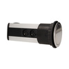 Gniazdo meblowe Ø10cm wysuwane z blatu z ładowarką USB i przewodem 1.8m. 3x2P+Z. 2xUSB. INOX OR-AE-1354