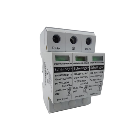 ogranicznik przepięć 3P DC 1000V klasy T2 Schelinger A53-SPD-MOV-DC-3P-T2