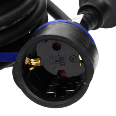 Przedłużacz warsztatowy bryzgoszczelny kabel olejoodporny 230VAC/16A 10 m Schuko OR-AE-13169(GS)/10M