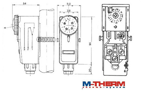 Termostat do pompy na rurę CT-1 XBS M-THERM CT-1