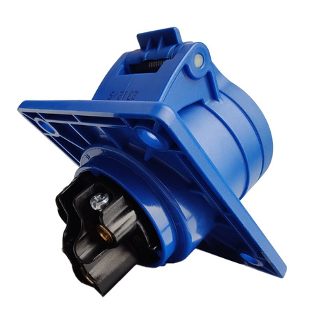 PCE Gniazdo tablicowe skośne CEE 16A 3P 230V 6h niebieskie IP44 TWIST 413-6