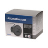 Ładowarka 2xUSB wpuszczana w blat. srebrna OR-AE-1368/G