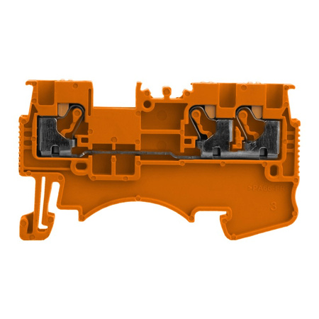 Złączka szynowa 1,5mm2 1P 3-przewodowa zacisk push-in pomarańczowa DS1.5-TW-01P-15-00A(