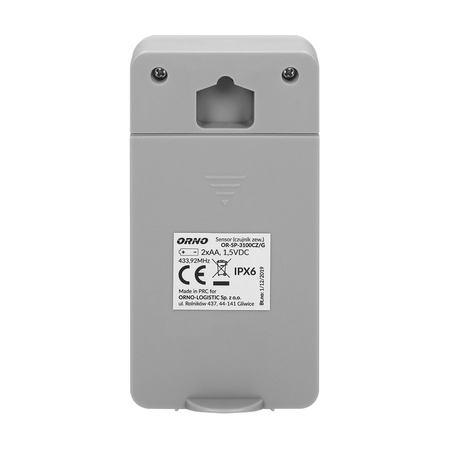 Bezprzewodowa stacja pogodowa z pomiarem temperatury zewnętrznej i wewnętrznej biało-szara OR-SP-3100/W-G