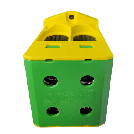 Morek Złączka szynowa do łączenia przewodów 25-150mm² 2xAl/Cu OTL 150-2 żółto-zielony zacisk uniwersalny MAA2150Y10
