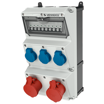 Rozdzielnica budowlana AMAXX 16A 3x230V IP44 CEE Schuko EAC Mennekes 930003