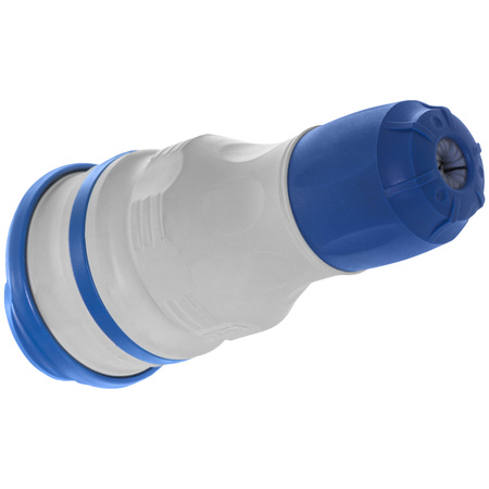 Gniazdo przenośne rozbieralne 230V Schuko IP44 z klapką szaro-niebieskie W-01149