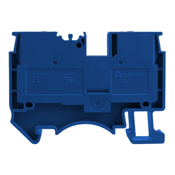 Złączka szynowa przelotowa zaciskowa niebieska 6mm2 1P UL DS6-01P-12-00A(H)