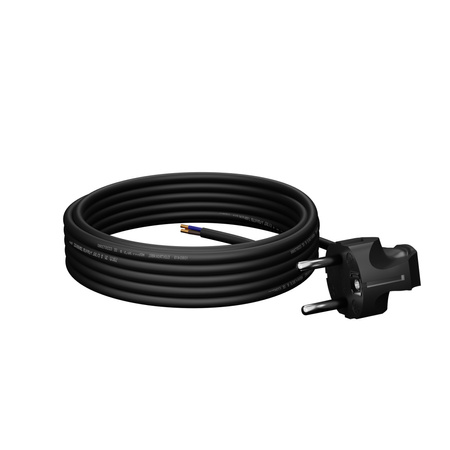 Przewód przyłączeniowy 10m z wtyczką kątową Uni-Schuko 250V 16A 3x1 mm² OMY PP-50 czarny W-98438