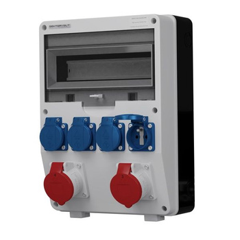Rozdzielnica budowlana TD 2x16A 4x230V gniazda Mennekes Doktorvolt DV-6879-F