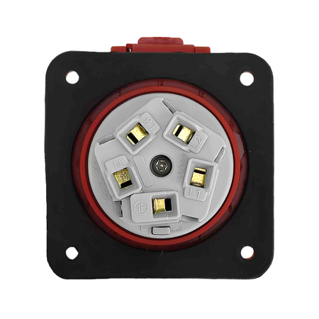 Gniazdo tablicowe proste CEE 400V 16A/5P 75x75 mm TP Electric 3105-322-1675