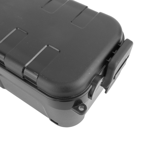 Skrzynka hermetyczna na kable wodoodporna duża 29x13,2x10cm zewnętrzna puszka elektryczna na przedłużacz 6 przepustów ogrodowa organizer czarna kempingowa do lampek świątecznych choinkowych DV-6654 Doktorvolt