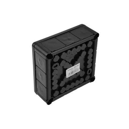 Puszka Natynkowa pusta 6 wlotów/12 wlotów VIPLAST CZARNA IP55 05