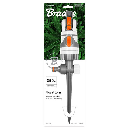 Zraszacz obrotowy 4-funkcyjny na kolcu WHITE LINE Bradas WL-Z01