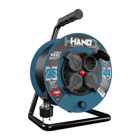 Przedłużacz bębnowy HAND PRO 25m 4x Gniazda 230V IP44 H05RN-F 3x1,5 mm² W-96305
