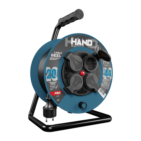 Przedłużacz bębnowy HAND PRO 20m 4x Gniazda 230V IP44 H05RN-F 3x1,5 mm² W-96304