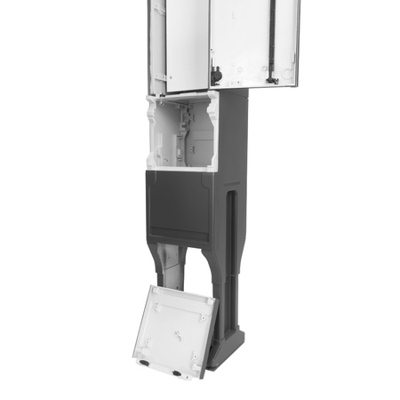 Słupek dystrybucyjny 170x26x24cm pusta obudowa do wkopania fundamentowa termoutwardzalna  antracytowa Doktorvolt DV-6104