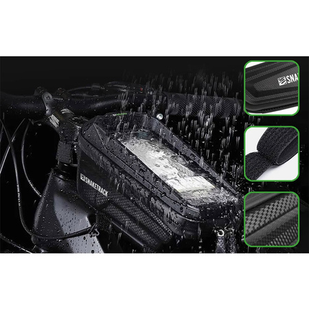 Torba rowerowa Snake Track na ramę ST03 wodoodporna z panelem na telefon 1,2L T-50236