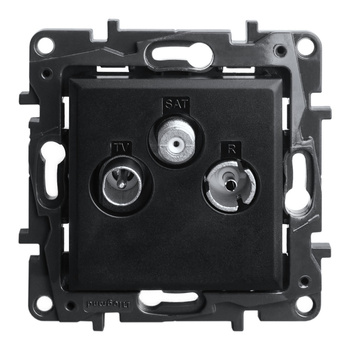 Gniazdo TV-R-SAT do instalacji typu gwiazda 1,5 dB czarne Niloe Step 863580